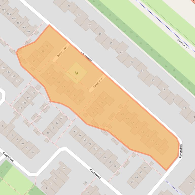 Kaart van postcodegebied 2134TT.