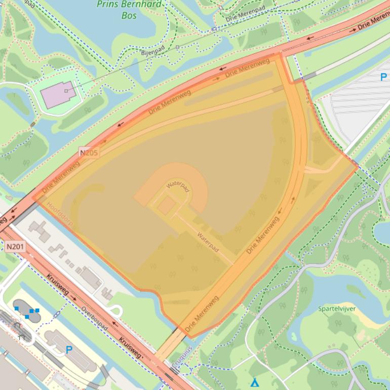 Kaart van postcodegebied 2134TX.