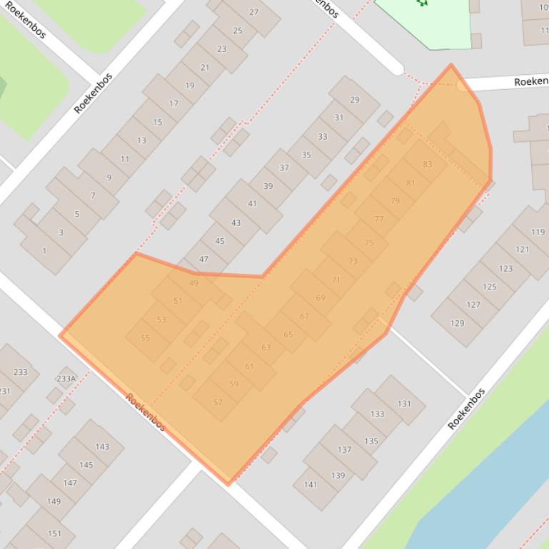 Kaart van postcodegebied 2134VB.