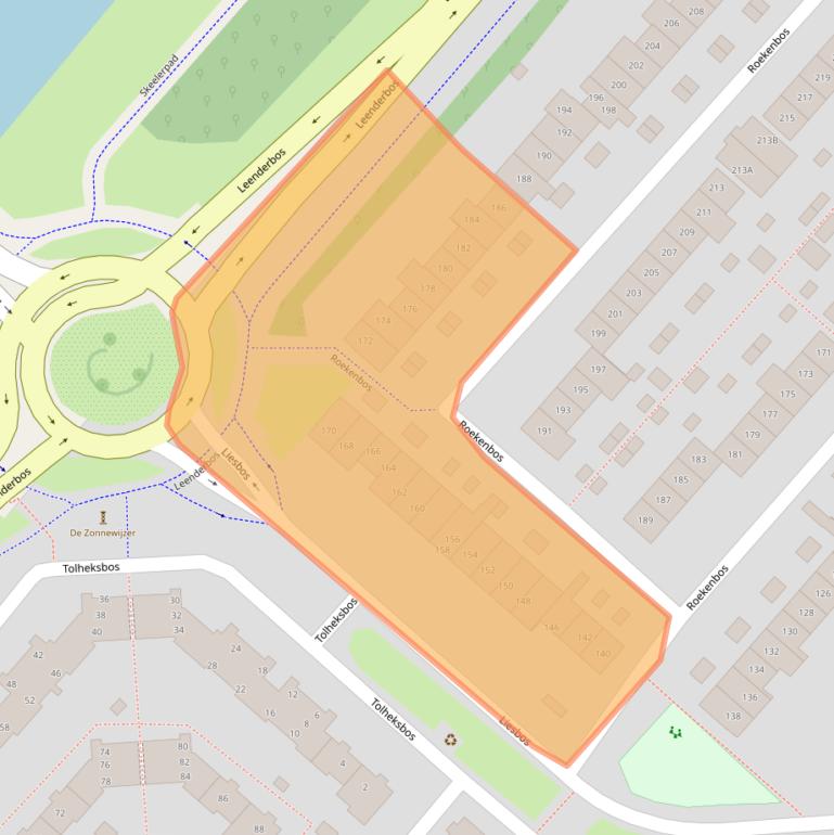 Kaart van postcodegebied 2134VL.