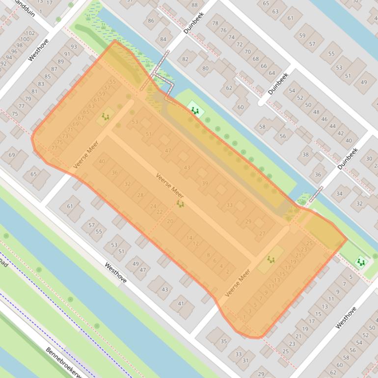 Kaart van postcodegebied 2134VR.