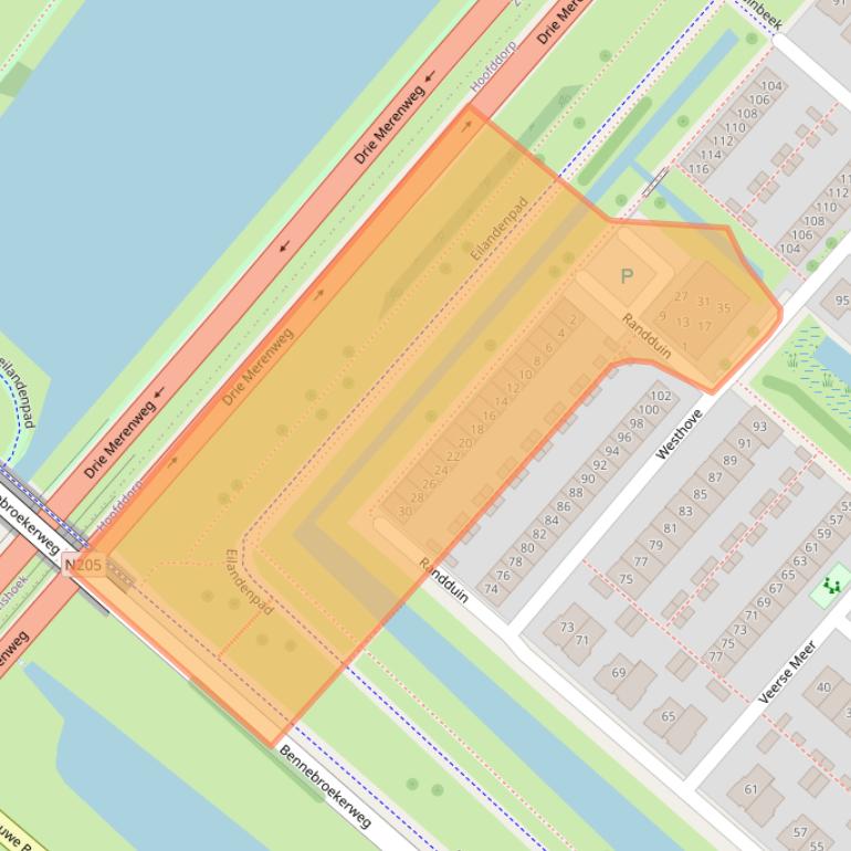 Kaart van postcodegebied 2134VS.