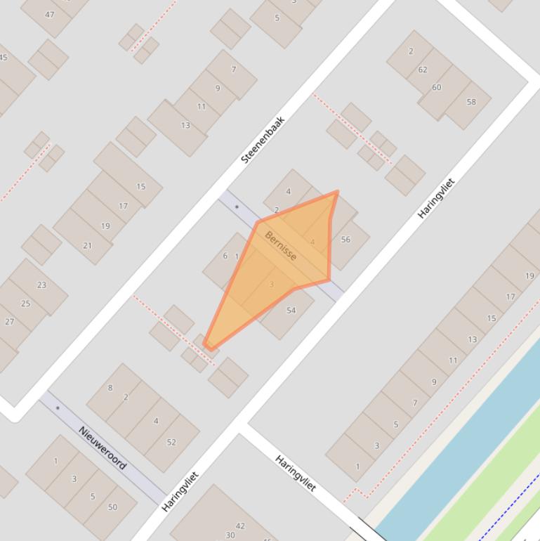 Kaart van postcodegebied 2134XA.