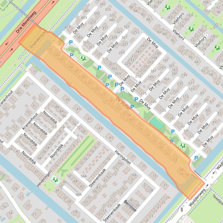 Kaart van postcodegebied 2134XK.