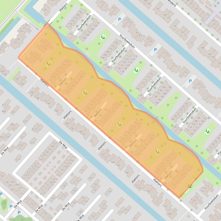 Kaart van postcodegebied 2134XM.