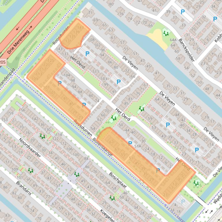 Kaart van postcodegebied 2134ZA.