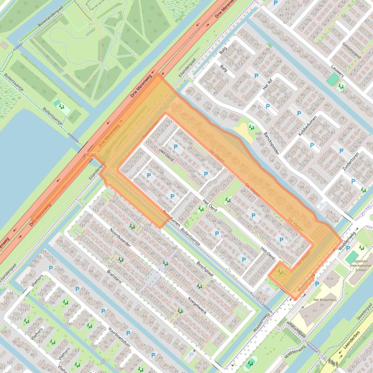 Kaart van postcodegebied 2134ZC.