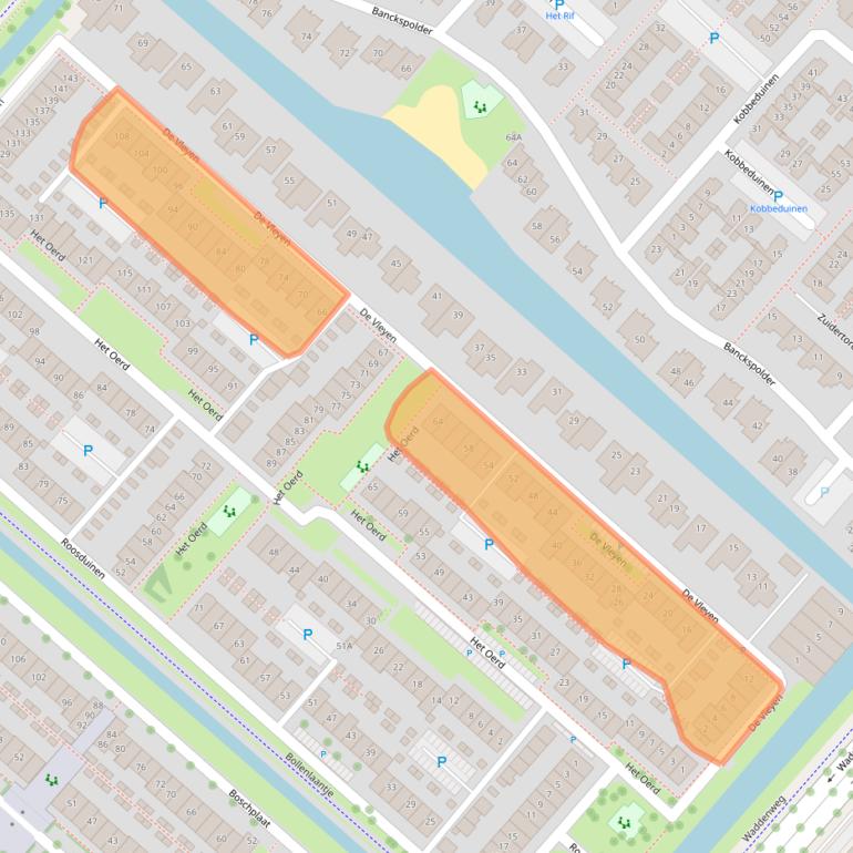 Kaart van postcodegebied 2134ZD.