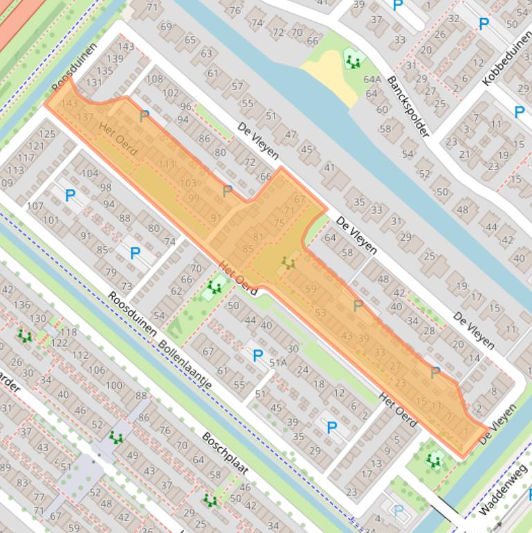 Kaart van postcodegebied 2134ZE.