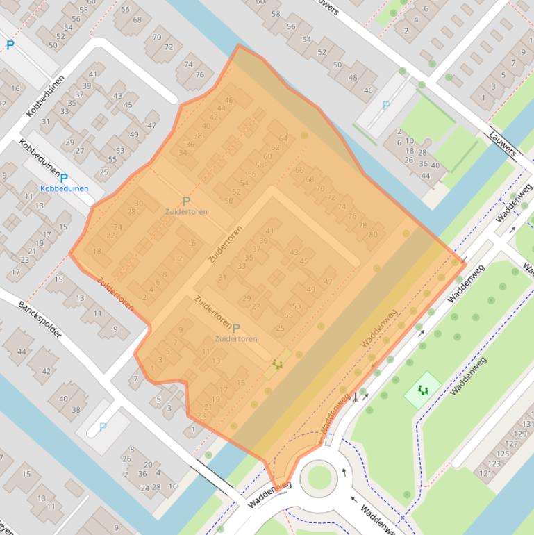 Kaart van postcodegebied 2134ZL.