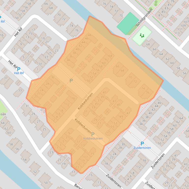 Kaart van postcodegebied 2134ZM.