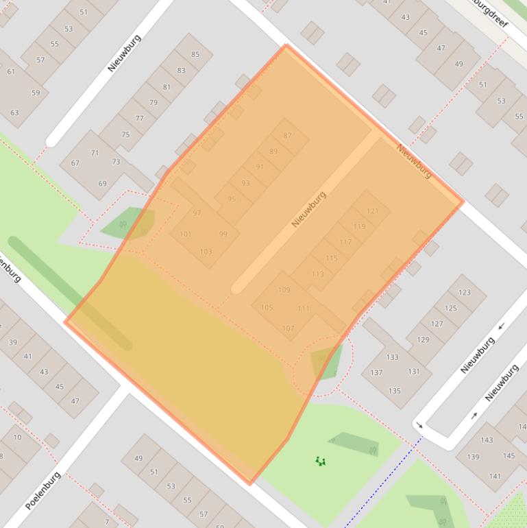 Kaart van postcodegebied 2135AG.