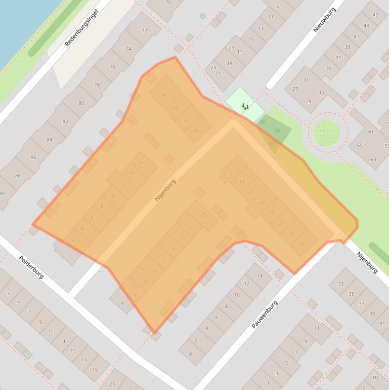 Kaart van postcodegebied 2135AK.
