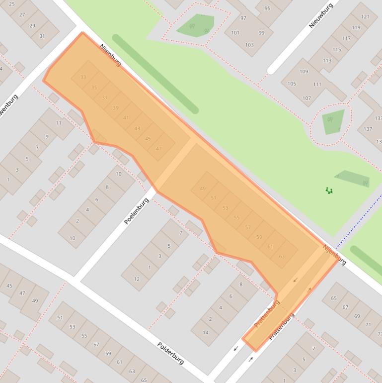 Kaart van postcodegebied 2135AL.