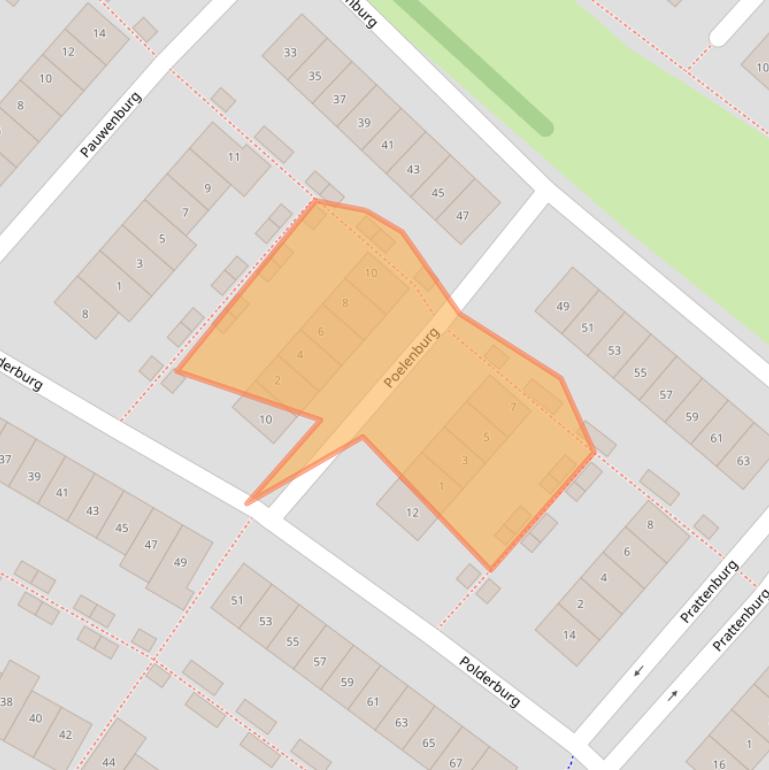 Kaart van postcodegebied 2135AP.