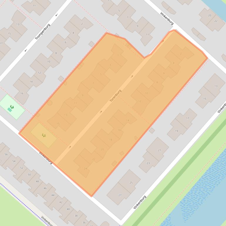 Kaart van postcodegebied 2135BK.