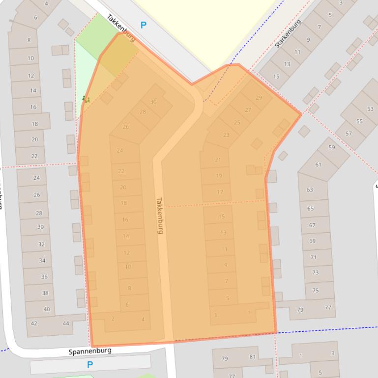 Kaart van postcodegebied 2135BT.