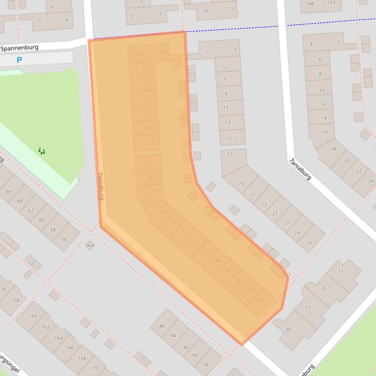 Kaart van postcodegebied 2135BW.