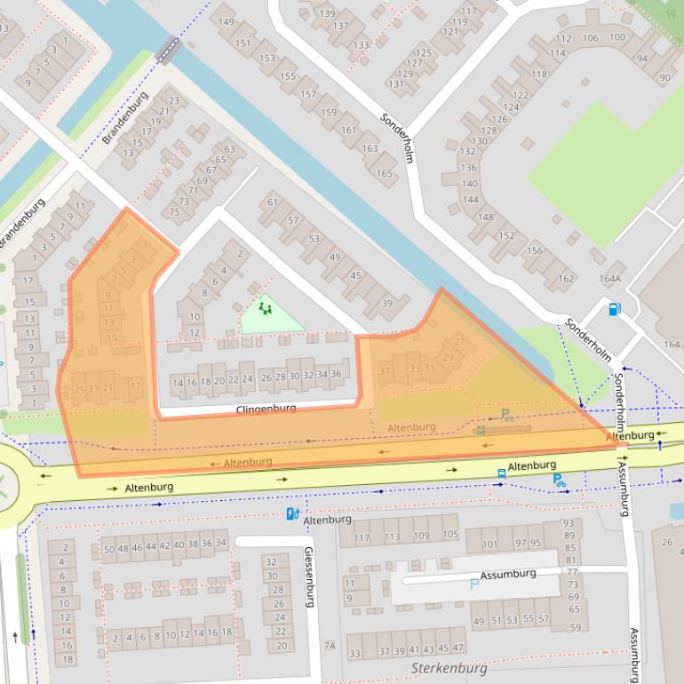 Kaart van postcodegebied 2135CA.