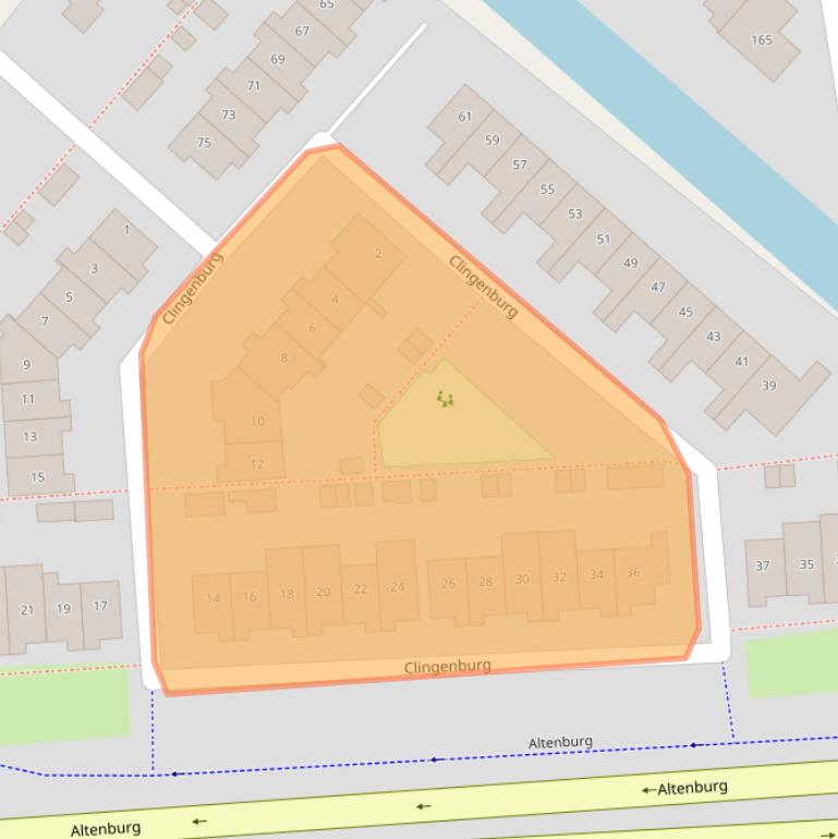 Kaart van postcodegebied 2135CC.