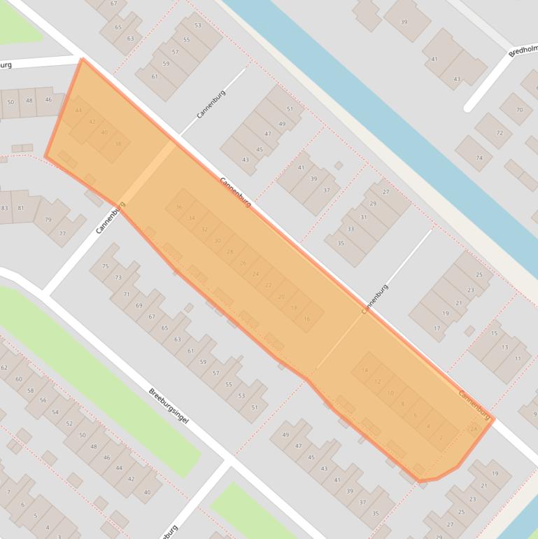 Kaart van postcodegebied 2135CG.