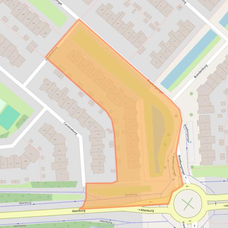 Kaart van postcodegebied 2135CN.