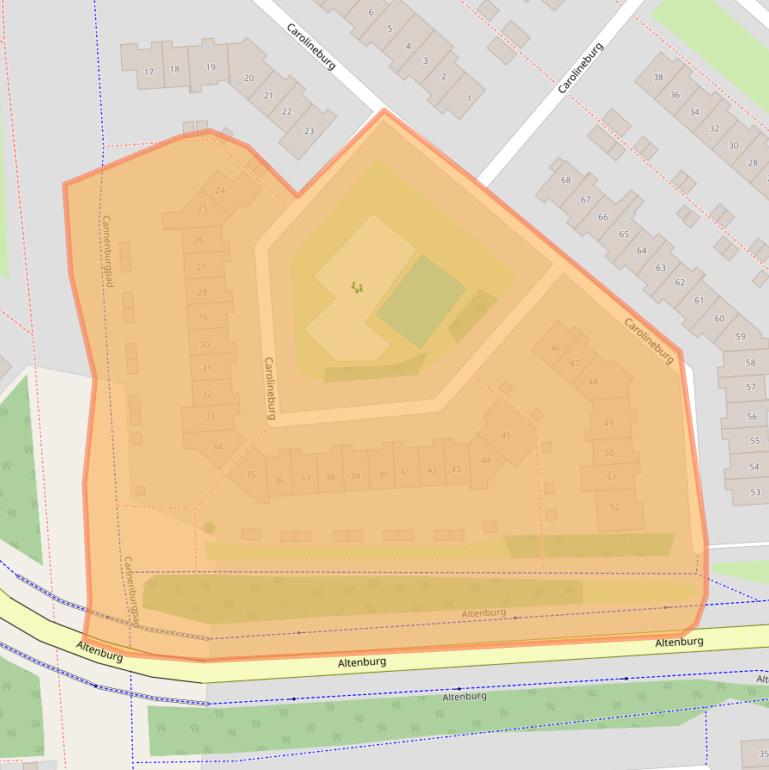 Kaart van postcodegebied 2135CT.