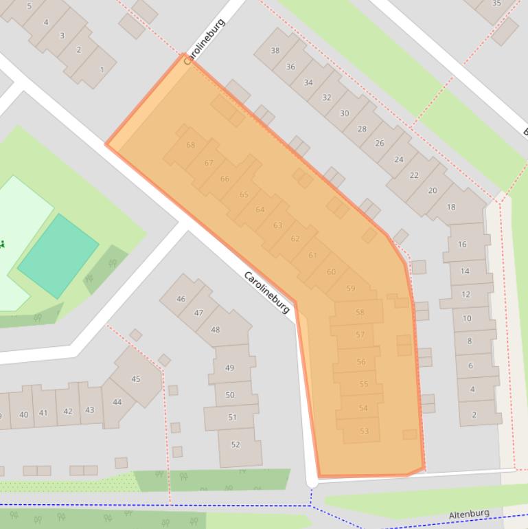 Kaart van postcodegebied 2135CV.