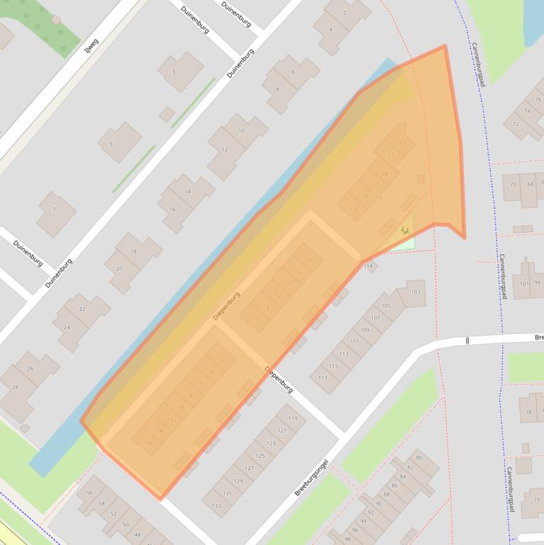 Kaart van postcodegebied 2135CW.