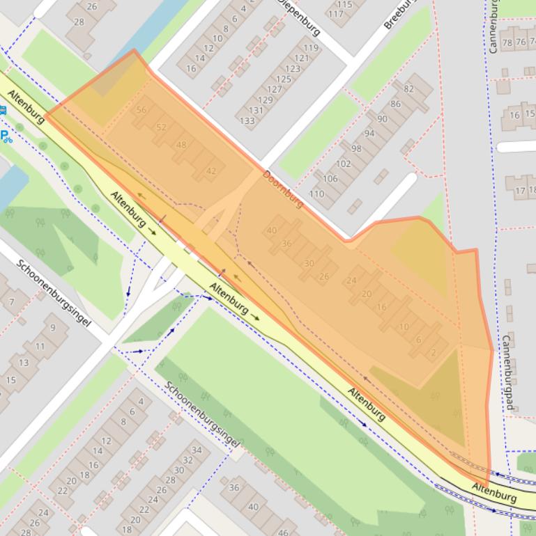 Kaart van postcodegebied 2135CZ.