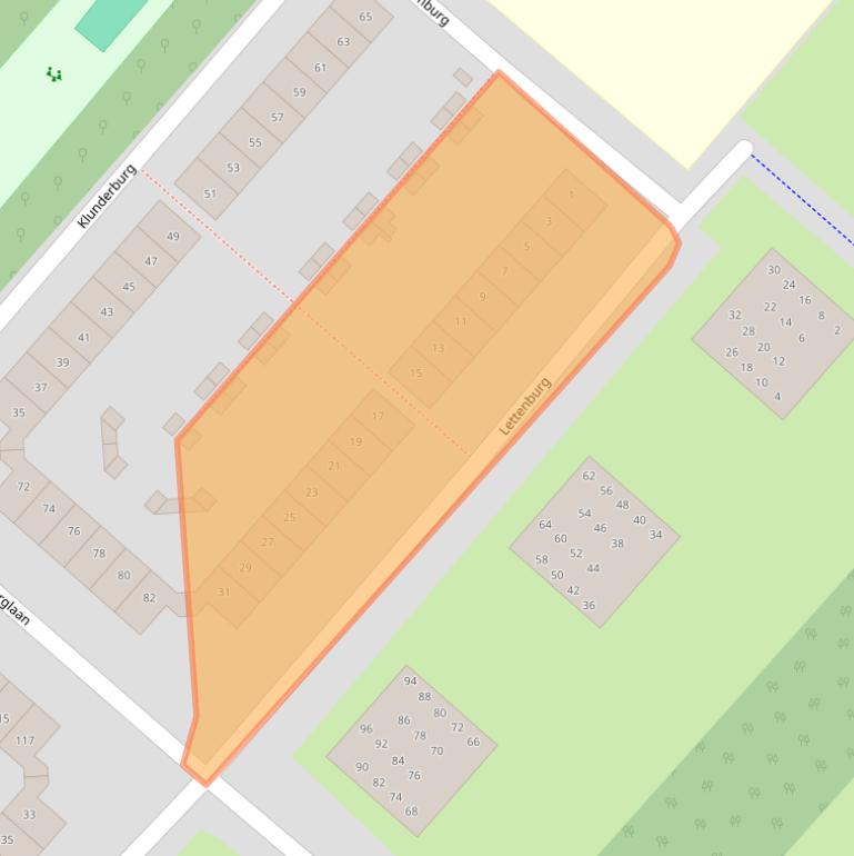 Kaart van postcodegebied 2135DD.