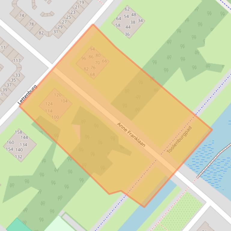 Kaart van postcodegebied 2135DH.