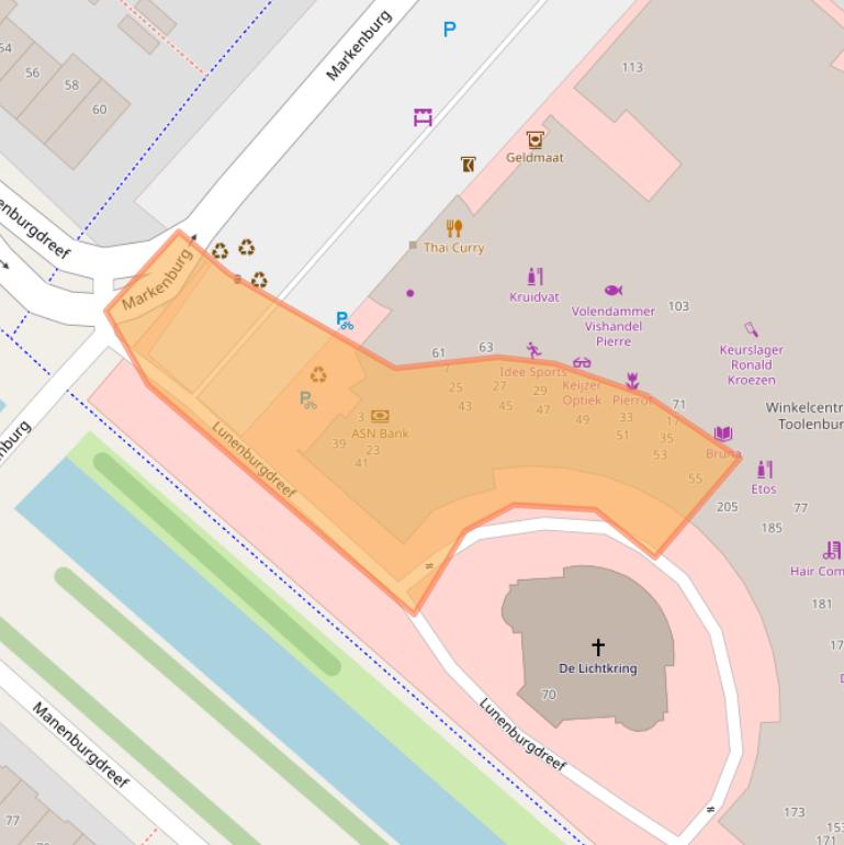 Kaart van postcodegebied 2135DR.