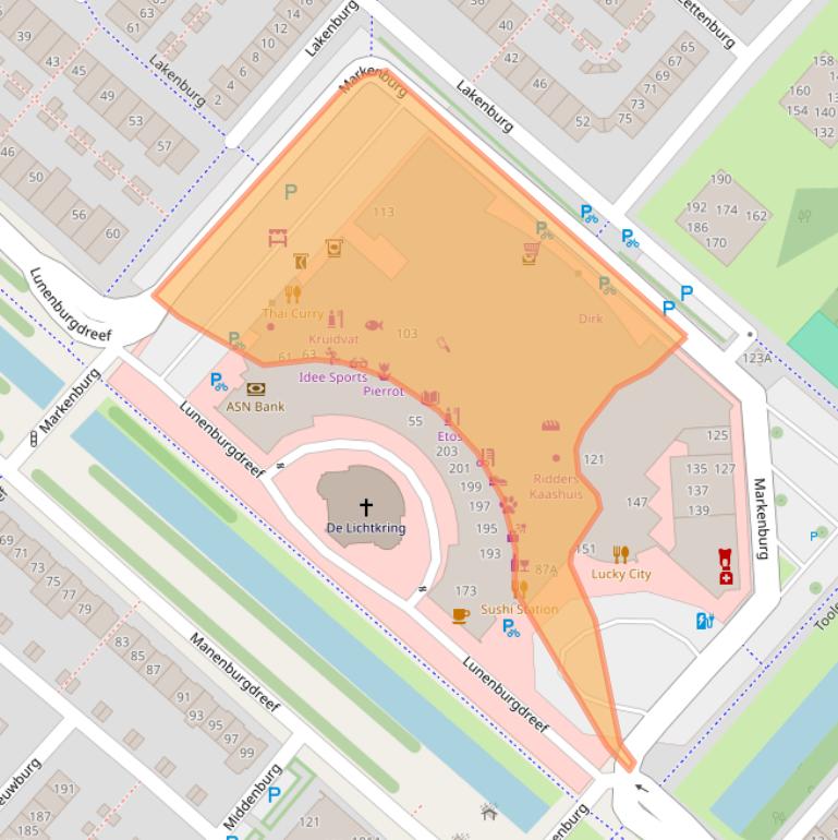 Kaart van postcodegebied 2135DS.