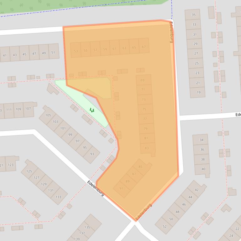 Kaart van postcodegebied 2135EB.