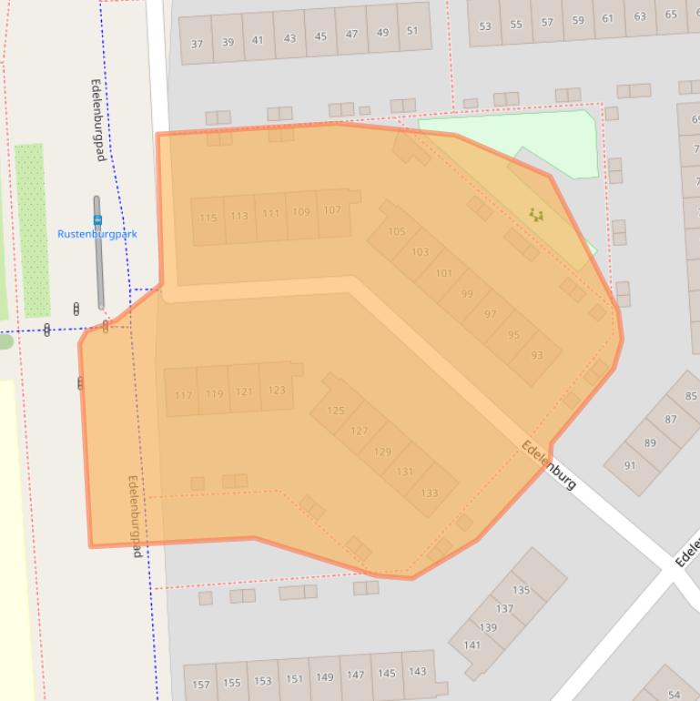 Kaart van postcodegebied 2135EC.