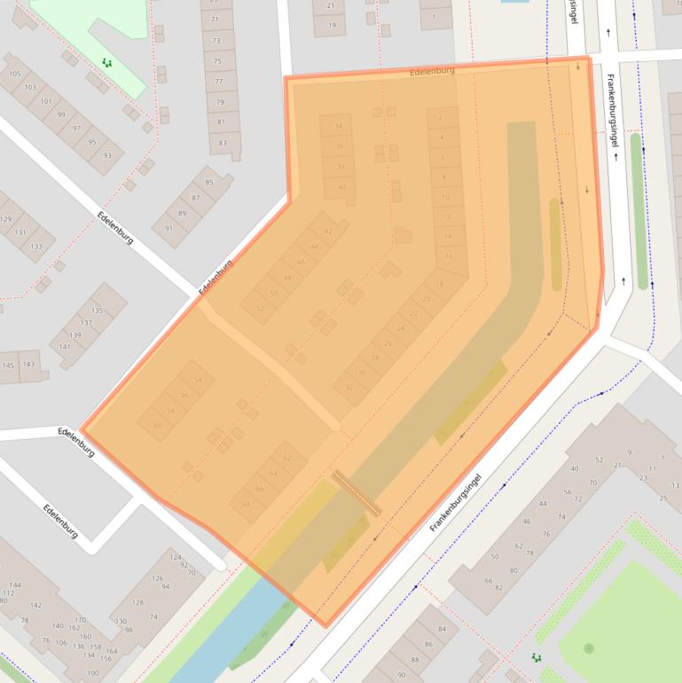 Kaart van postcodegebied 2135EE.