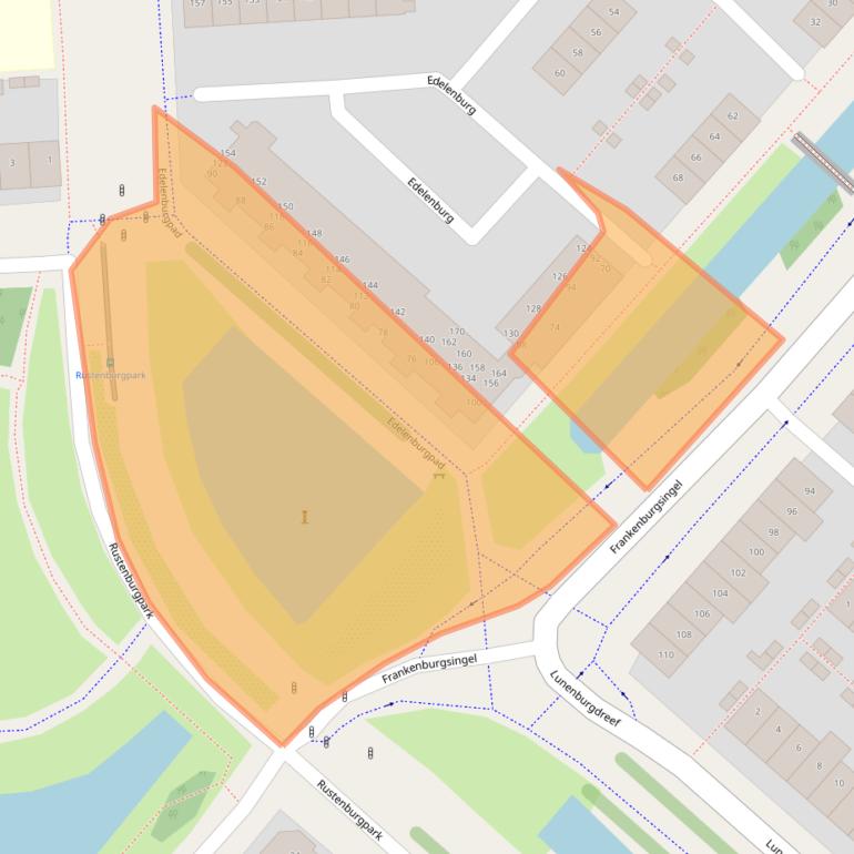 Kaart van postcodegebied 2135EG.