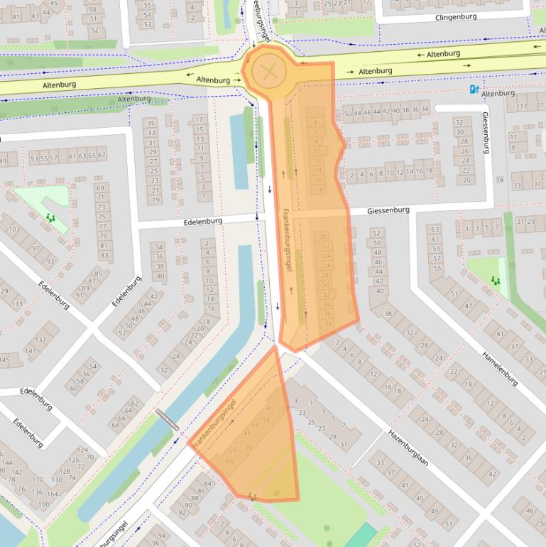 Kaart van postcodegebied 2135EJ.