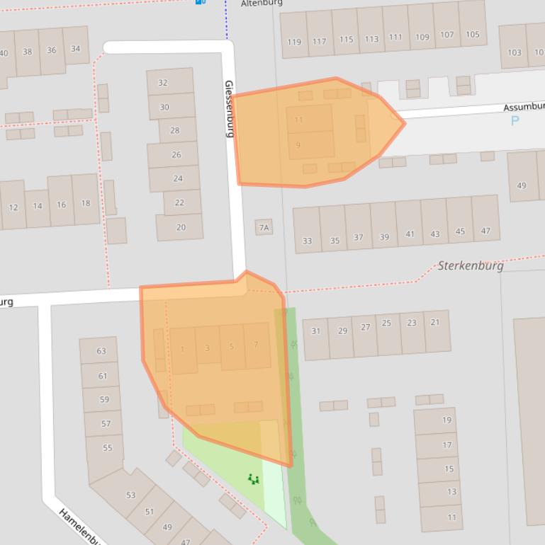 Kaart van postcodegebied 2135EM.