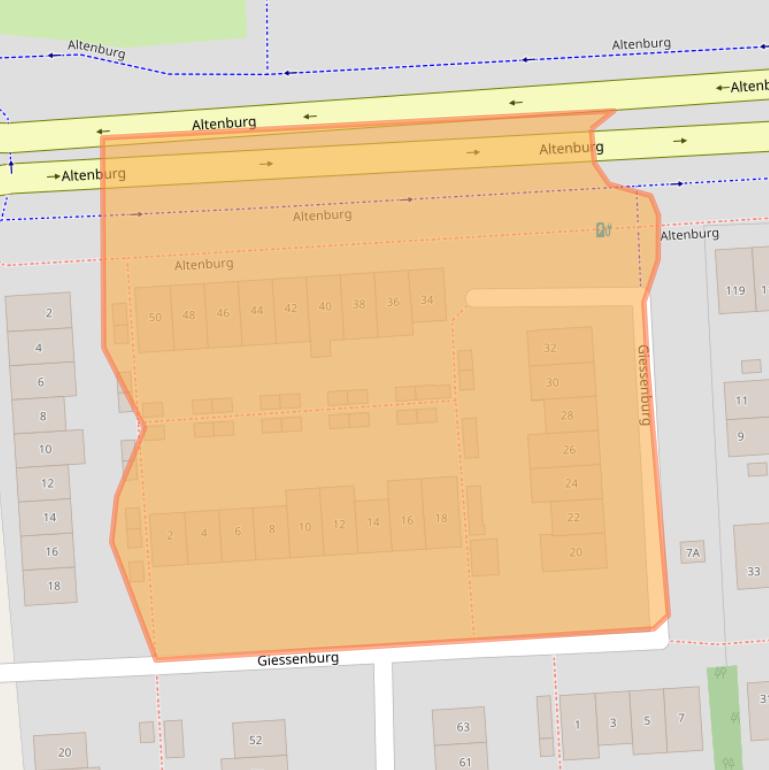 Kaart van postcodegebied 2135EN.