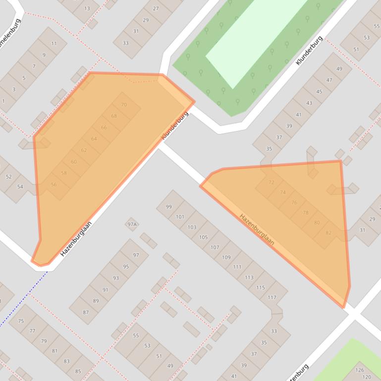 Kaart van postcodegebied 2135ET.