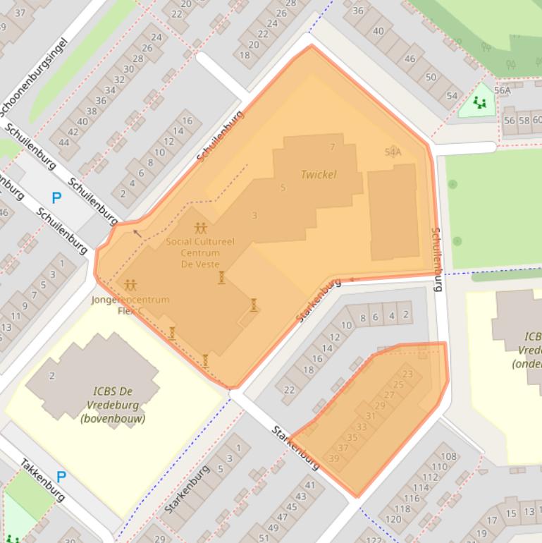 Kaart van postcodegebied 2135GJ.