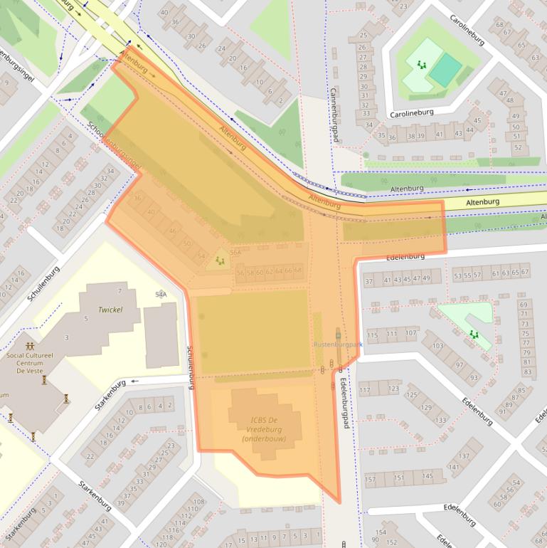 Kaart van postcodegebied 2135GM.