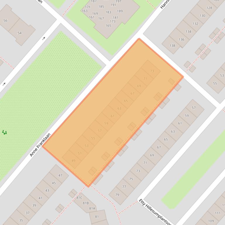 Kaart van postcodegebied 2135HD.