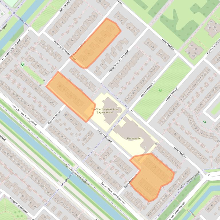 Kaart van postcodegebied 2135HM.