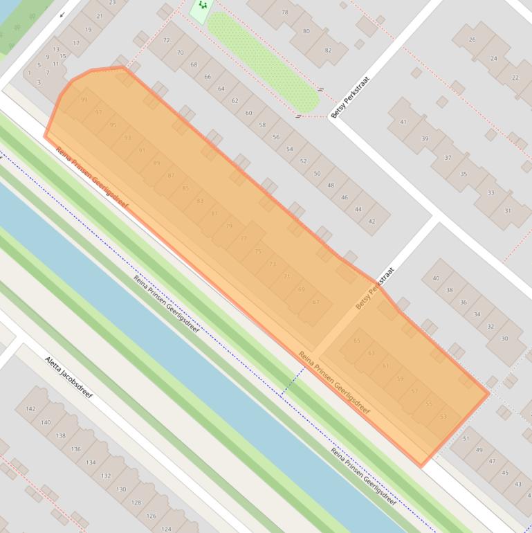 Kaart van postcodegebied 2135HS.