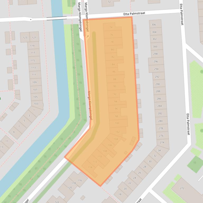 Kaart van postcodegebied 2135JB.