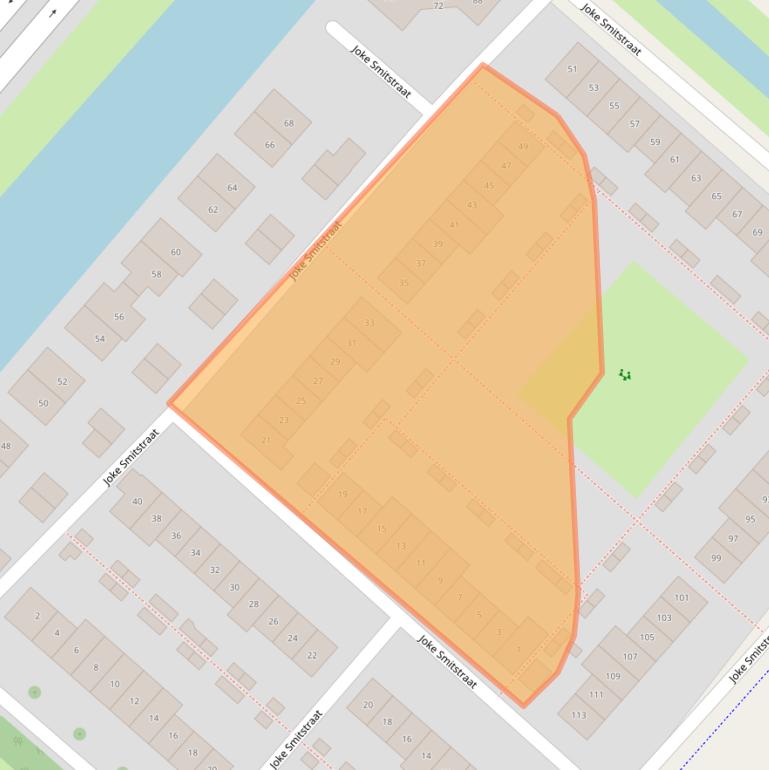 Kaart van postcodegebied 2135JD.