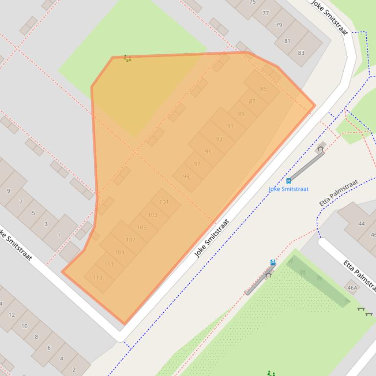 Kaart van postcodegebied 2135JG.